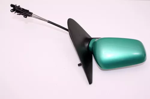 VW Polo 6N manueller manuell Spiegel Außenspiegel rechts Ohne Glas grün LD6T
