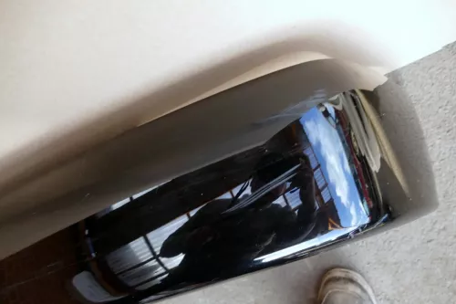 VW Polo 6N Stoßstange hinten Oberteil der 2-geteilte Heckstoßstange schwarz L041 (100309)