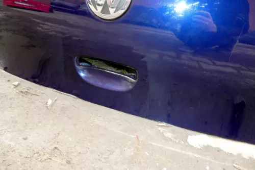 VW Polo 9N Heckklappe Kofferraumklappe Klappe hinten blau LB5N (100450)