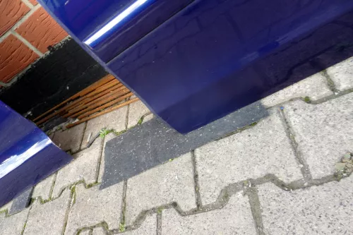 VW Polo 9N 9N3 Tür hinten links blau LB5N 4-Türer (Mängel siehe Text) (100457)