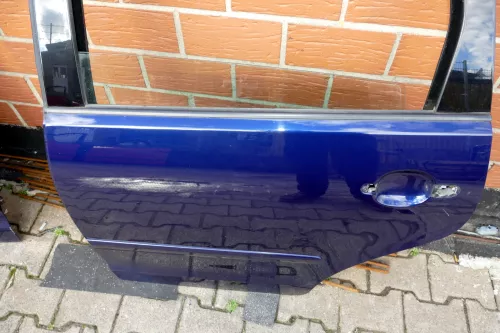 VW Polo 9N 9N3 Tür hinten links blau LB5N 4-Türer (Mängel siehe Text) (100457)