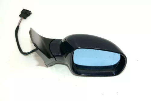 VW Bora Golf 4 elektrischer Spiegel Außenspiegel rechts mit Glas blau LA5G (102932)