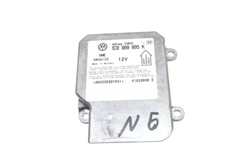 VW Polo 9N 9N3 Steuergerät Airbag Airbagsteuergerät 1C0909605K Index 06 Fabia (105488)