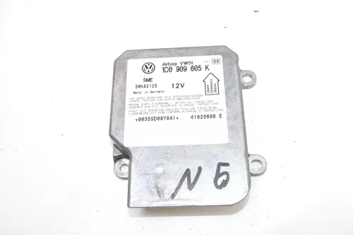 VW Polo 9N 9N3 Steuergerät Airbag Airbagsteuergerät 1C0909605K Index 06 Fabia (105488)
