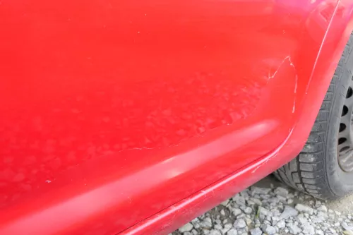 VW Touran 1T Tür hinten links rot LY3D mit Scheibe, sonst OHNE Anbauteile (107647)