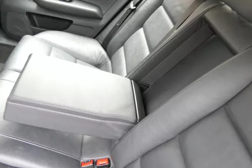 Aud A6 4F C6 Avant Kombi Sitze Sitz Rückbank hinten Leder Rücksitzbank schwarz (107760)