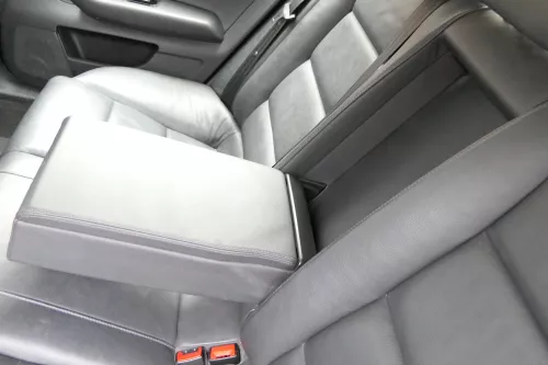 Aud A6 4F C6 Avant Kombi Sitze Sitz Rückbank hinten Leder Rücksitzbank schwarz (107760)