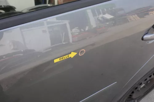 VW Touran 1T 1T3 Tür hinten links grau LD7X mit Scheibe (108484)