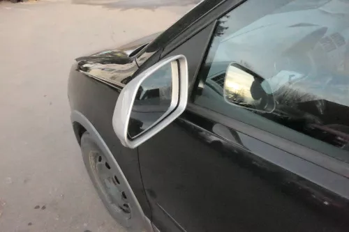 VW Polo 9N 9N3 Cross elektrischer Spiegel Außenspiegel vorne links silber (109211)