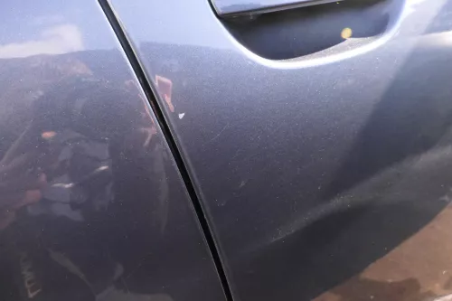 Audi A6 4F C6 Tür vorne rechts Beifahrertür blau grau LZ7R ohne Anbauteile (109983)