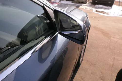 Audi A6 4F C6 Spiegel Außenspiegel rechts vorne elektrisch blau grau LZ7R (109986)