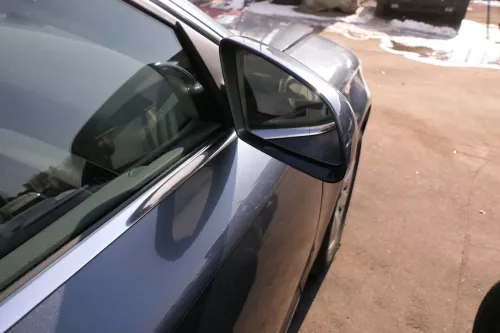 Audi A6 4F C6 Spiegel Außenspiegel rechts vorne elektrisch blau grau LZ7R (109986)