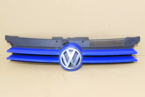 VW Golf 4 Grill Kühlergrill VW Zeichen Logo blau LW5Z - Mängel
