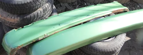 VW Polo 6N Stoßstange hinten 2-geteilte Heckstoßstange grün LA6P Stoßfänger