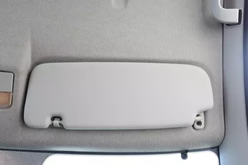 VW Fox 5Z Sonnenblenden Sonnenblende hellgrau grau rechts vorne 5Z0857552B (111382)