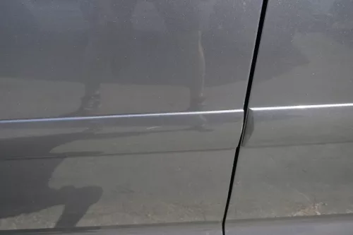 VW Touran 1T 1T3 Tür vorne links Fahrertür grau LD7X  - OHNE Anbauteile (111736)