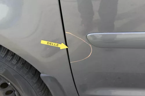 VW Touran 1T 1T3 Tür vorne links Fahrertür grau LD7X  - OHNE Anbauteile (111736)