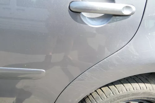 VW Touran 1T 1T3 Tür hinten links grau LD7X mit Scheibe (111737)