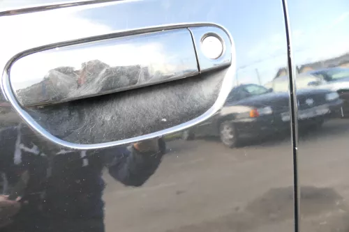 Audi A4 B7 8E Tür vorne links schwarz LZ9Y Kombi+Limo mit Rahmen - Delle (112995)