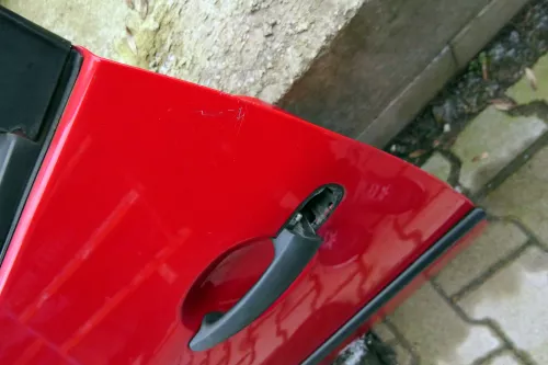 VW Lupo Seat Arosa Tür vorne links Fahrertür rot LP3G ohne Anbauteile (mechan (113775)