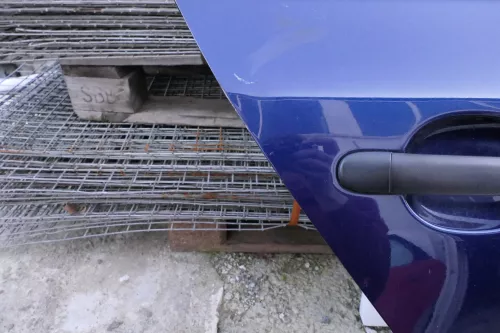 VW Golf 5 V 1K Tür Türrahmen hinten rechts 4/5-Türer blau LD5Q + Scheibe (114649)