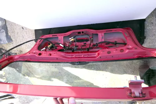 VW Polo 9N3 Cross Heckklappe Kofferraumklappe Klappe hinten rot braun LC3X (115108)
