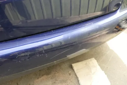 VW Touran 1T Stoßstange hinten Heckstoßstange Stoßfänger blau LB5N (115281)