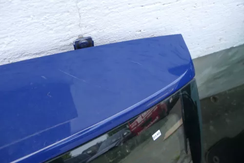 VW Fox 5Z Heckklappe Kofferraumklappe Klappe hinten mit Scheibe blau LL5M (115564)