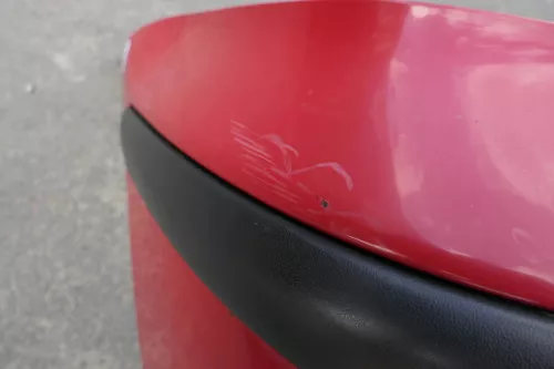 VW Polo 6N2 Stoßstange hinten Heckstoßstange Stoßfänger rot LP3G (116021)