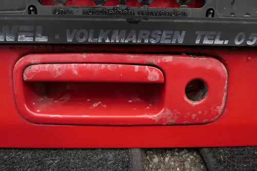 VW Polo 6N Heckklappe Klappe hinten Kofferraumklappe mit Scheibe rot LP3G (116307)