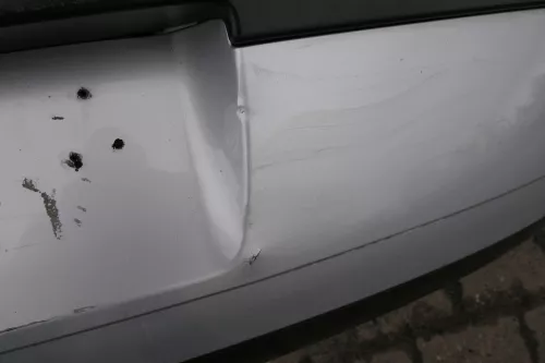 VW Polo 9N 9N3 Stoßstange Heckstoßstange hinten silber LA7W - 99,99 (118138)