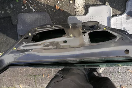 Skoda Roomster 5J Tür hinten links grau 9153 (ohne Anbauteile - mit Scheibe) (118200)