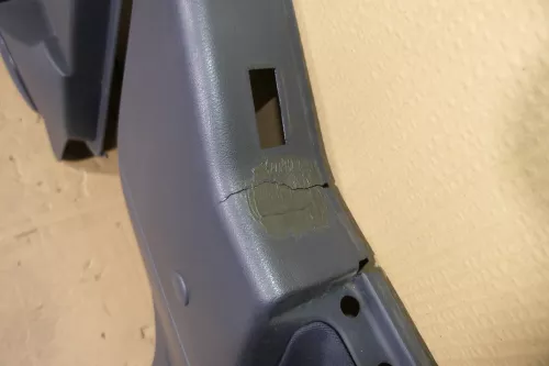 VW T4 Türverkleidung Verkleidung Tür vorne rechts Seitenverkleidung blau lagune (118415)