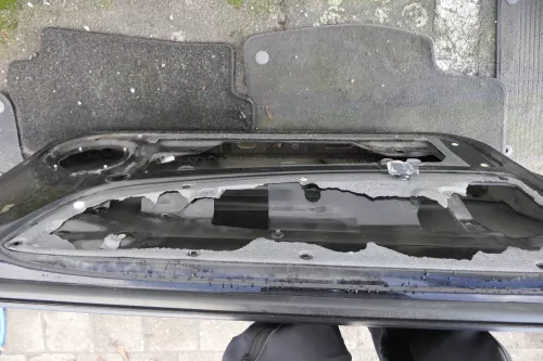 VW Lupo Seat Arosa Tür vorne links Fahrertür schwarz L041 (mechanischer FH 8487 (118487)