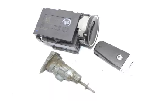 VW Passat 3C Zündschloß Schloß Zündung 1x Schlüssel 3C0905843 Q R Türschloß ##