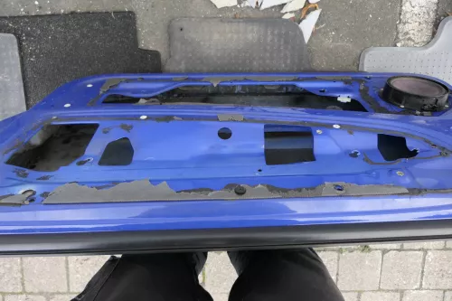 VW Lupo Seat Arosa Tür vorne rechts Beifahrertür blau LW5Z (für elektr.Fenster (118741)