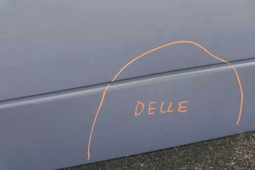 VW Lupo 6E 3L FSI Tür vorne rechts Beifahrertür grau blau LR7U (mechanis Fenster (118744)