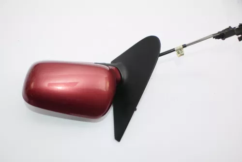 VW Polo 6N manueller manuell Spiegel Außenspiegel links mit Glas wein rot LC3M