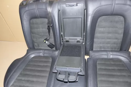 VW Passat 3C Kombi Sitz Rückbank Rücksitzbank Sitze Leder schwarz (120157)