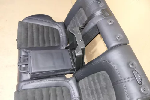 VW Passat 3C Kombi Sitz Rückbank Rücksitzbank Sitze Leder schwarz (120157)