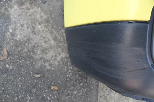 VW Lupo Stoßstange vorne Frontstoßstange Stoßfänger gelb LD1B Nebelscheinwerfer (120373)