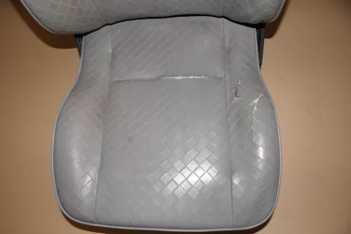 VW Polo 6N 6N2 Caddy 9K Sitz Fahrersitz vorne links 4/5-Türer grau Kunstleder Le (120462)