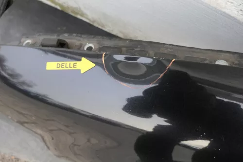 VW Passat 3B Kotflügel vorne links schwarz LC9Z metallic DELLE (120821)