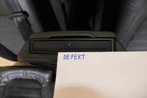 VW Passat 3C Kombi Sitz Rückbank Rücksitzbank Sitze Leder schwarz Lehne (120976)