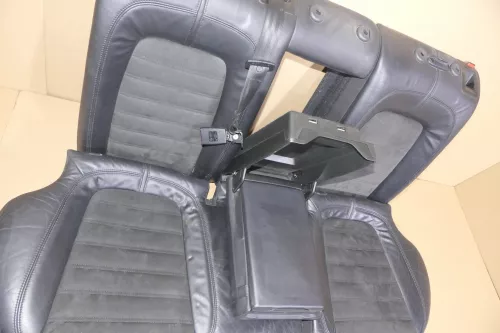 VW Passat 3C Kombi Sitz Rückbank Rücksitzbank Sitze Leder schwarz Lehne (120976)