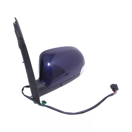 VW Touran 1T elektrischer Spiegel Außenspiegel beheizt Blinker links blau LB5N (121976)