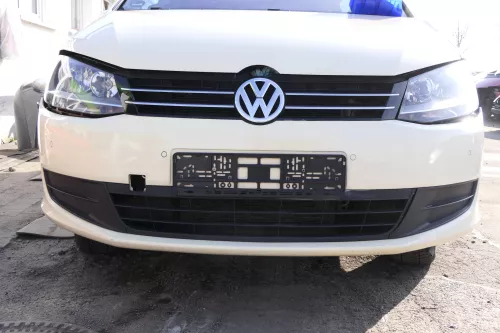 VW Sharan 7N Stoßstange vorne Frontstoßstange gelb Taxi elfenbein L115(ohneGrill