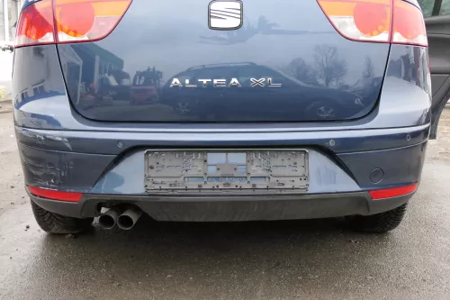 Seat Altea 5P XL Stoßstange hinten Heckstoßstange Stoßfänger blau grau LS5Y PDC