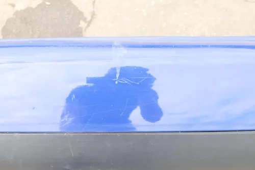 VW Touran 1T Stoßstange hinten Heckstoßstange Stoßfänger blau LL5M AHK (123048)