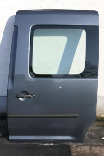 VW Caddy 3 2k Beifahrertür Tür hinten links grau LD7U Scheibe Schiebetür (123248)